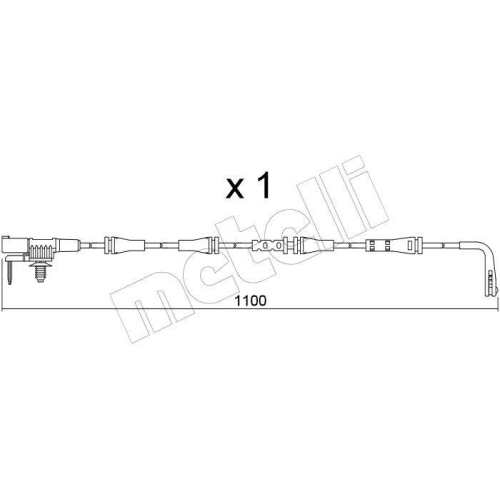 Warnkontakt Bremsbelagverschleiß Metelli SU.358 für Land Rover Vorderachse