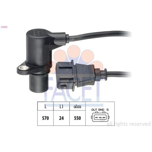 Impulsgeber Kurbelwelle Facet 9.0273 Made In Italy - Oe Equivalent f&uuml;r VW