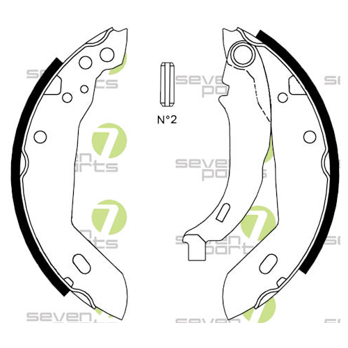 Bremsbackensatz 7 Seven Parts SVG10315 f&uuml;r Hinterachse