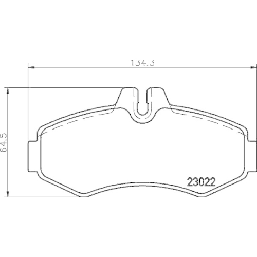 Bremsbelagsatz Scheibenbremse Hella 8DB 355 008-631 f&uuml;r Mercedes Benz Evobus
