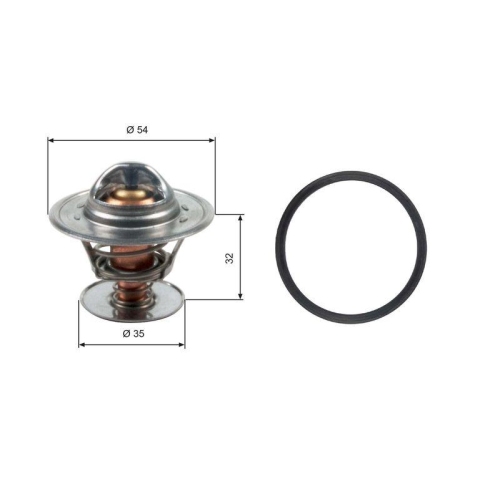 Thermostat K&uuml;hlmittel Gates TH13684G1 f&uuml;r Audi Jaguar Porsche Seat VW