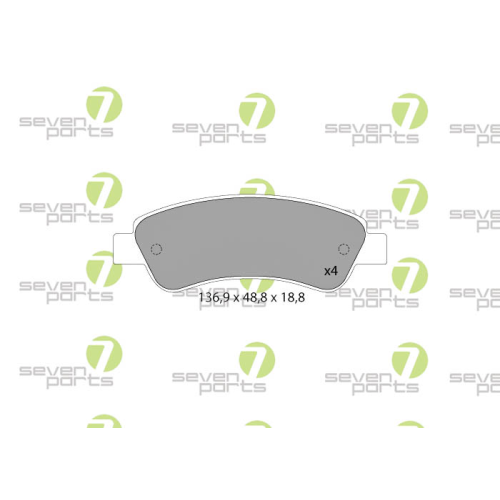 Bremsbelagsatz Scheibenbremse 7 Seven Parts SVP23840 für Abarth Alfa Romeo Fiat