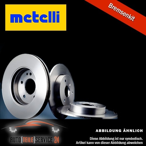 Bremsscheibe Metelli 23-1032C f&uuml;r Audi Hinterachse