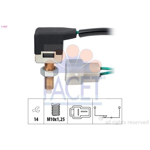 Bremslichtschalter Facet 7.1057 Made In Italy - Oe Equivalent f&uuml;r Mitsubishi Kia