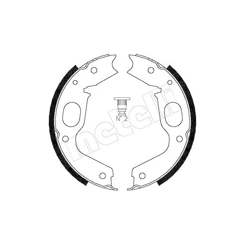 Bremsbackensatz Feststellbremse Metelli 53-0264 für Mitsubishi Hinterachse