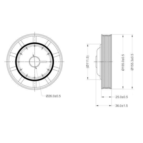 Riemenscheibe Kurbelwelle Goom CP-0130 f&uuml;r Nissan Renault Dacia