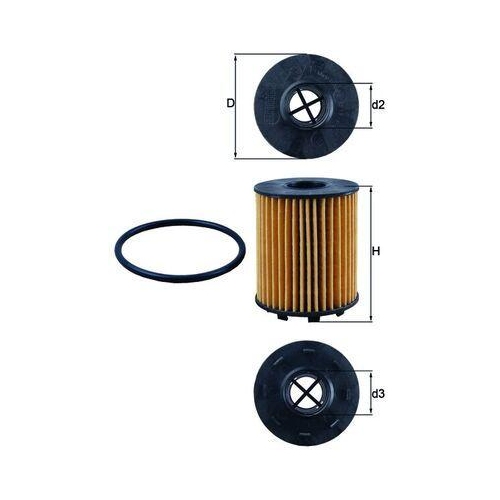 &Ouml;lfilter Mahle OX 371D f&uuml;r Alfa Romeo Chrysler Citro&euml;n Fiat Ford Gmc Lancia Opel