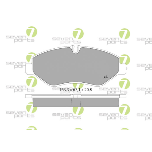 Bremsbelagsatz Scheibenbremse 7 Seven Parts SVP23850 für Iveco 1. Vorderachse