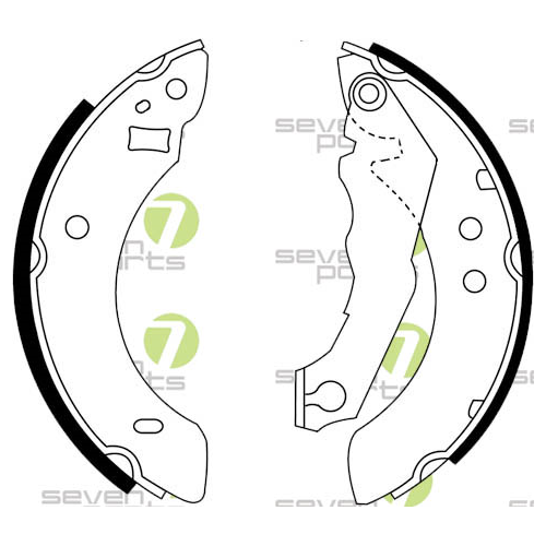 Bremsbackensatz 7 Seven Parts SVG10320 f&uuml;r Hinterachse