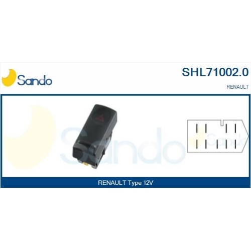 Warnblinkschalter Sando SHL71002.0 f&uuml;r Renault