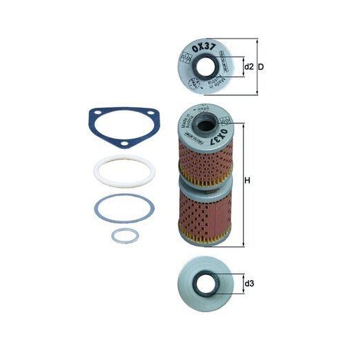 &Ouml;lfilter Mahle OX 37D f&uuml;r Bmw