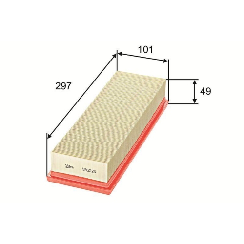 Air Filter Valeo 585025 for Citro&euml;n Peugeot Renault