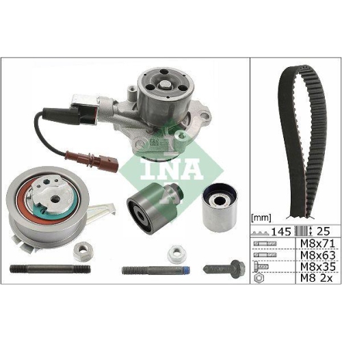Wasserpumpe + Zahnriemensatz Schaeffler Ina 530 0699 30 f&uuml;r Audi Seat Skoda VW