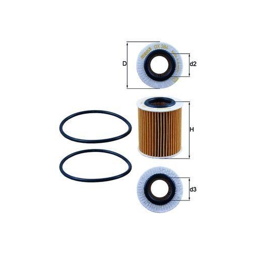 &Ouml;lfilter Mahle OX 386D f&uuml;r Alfa Romeo Fiat Gmc Opel Saab Suzuki Vauxhall