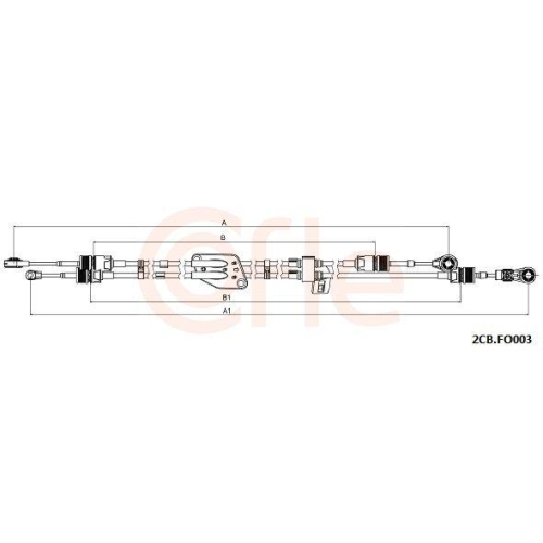 Seilzug Schaltgetriebe Cofle 2CB.FO003 für Ford
