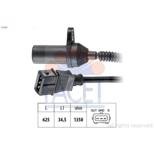 Impulsgeber Kurbelwelle Facet 9.0285 Made In Italy - Oe Equivalent f&uuml;r Fiat