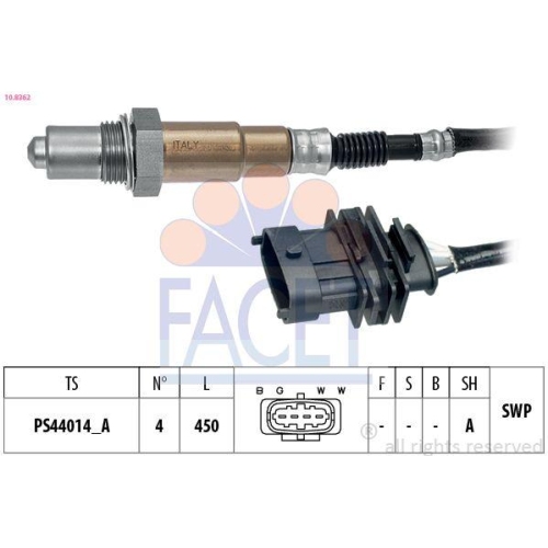 Lambdasonde Facet 10.8362 Made In Italy - Oe Equivalent f&uuml;r Opel Vauxhall