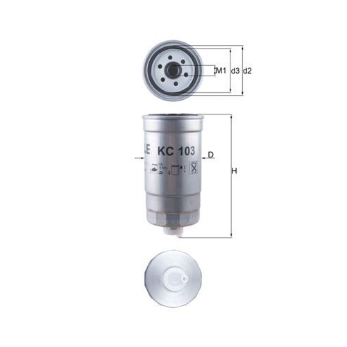 Kraftstofffilter Mahle KC 103 f&uuml;r Alfa Romeo Bmw Fiat Lancia