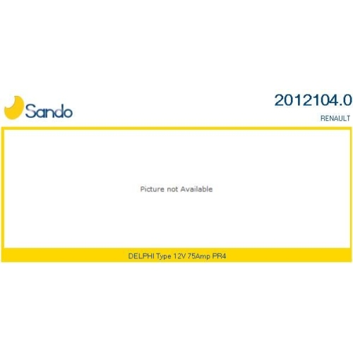 Generator Sando 2012104.0 f&uuml;r Renault F&uuml;r Fahrzeuge Mit Klimaanlage