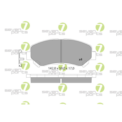 Bremsbelagsatz Scheibenbremse 7 Seven Parts SVP23920 f&uuml;r Nissan Suzuki