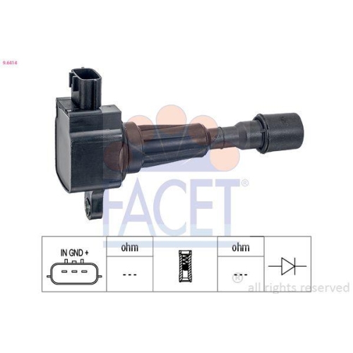 Z&uuml;ndspule Facet 9.6414 Oe Equivalent f&uuml;r Mazda Hitachi