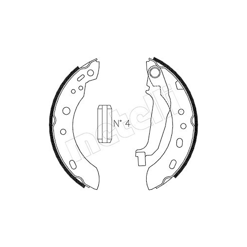 Bremsbackensatz Metelli 53-0288 f&uuml;r Nissan Hinterachse
