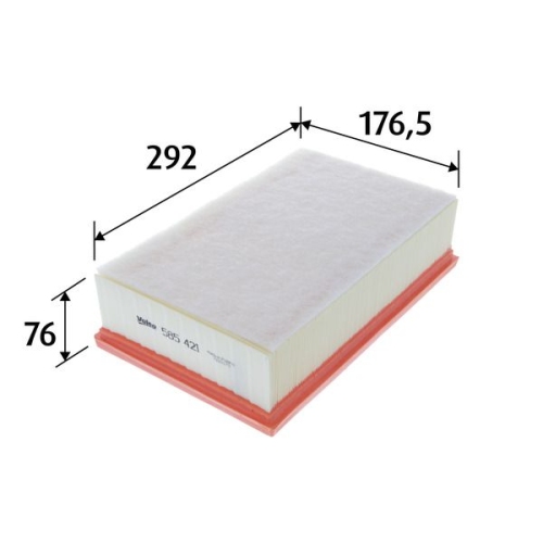 Luftfilter Valeo 585421 für Audi Seat Skoda VW
