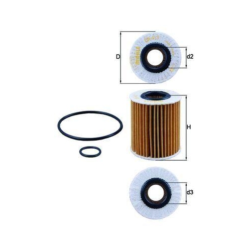 &Ouml;lfilter Mahle OX 413D1 f&uuml;r Toyota Lexus