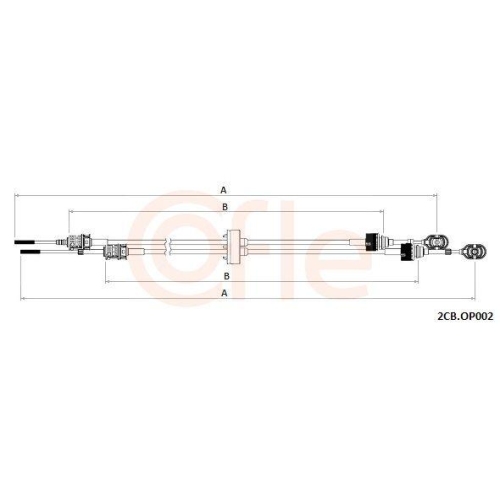 Seilzug Schaltgetriebe Cofle 2CB.OP002 f&uuml;r Opel