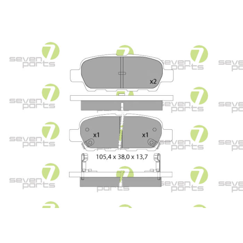 Bremsbackensatz 7 Seven Parts SVP23930 f&uuml;r Infiniti Nissan Renault Suzuki