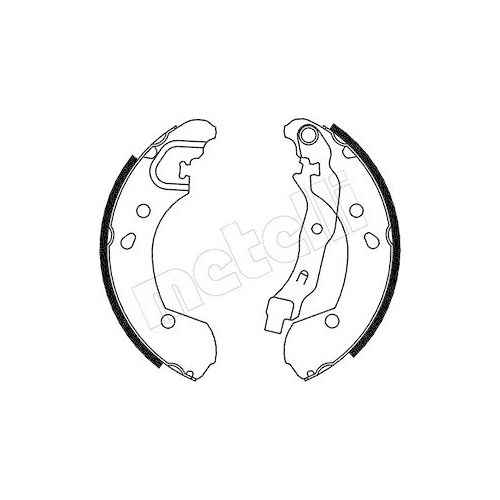 Bremsbackensatz Metelli 53-0290 f&uuml;r Nissan Renault Hinterachse