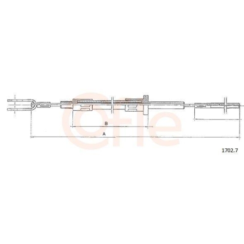 Seilzug Kupplungsbetätigung Cofle 1702.7 für Iveco