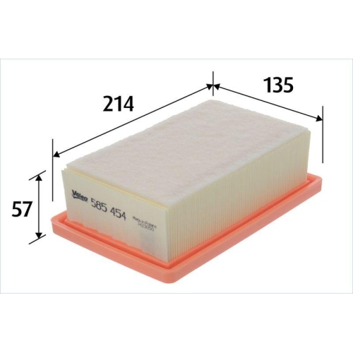 Luftfilter Valeo 585454 f&uuml;r Renault Smart