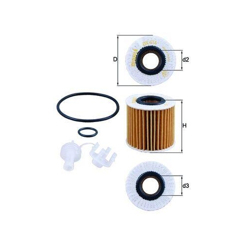 &Ouml;lfilter Mahle OX 414D1 f&uuml;r Toyota Lexus