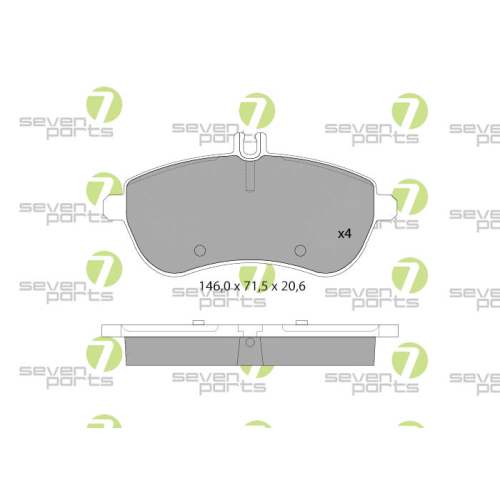 Bremsbelagsatz Scheibenbremse 7 Seven Parts SVP23940 f&uuml;r Mercedes Benz