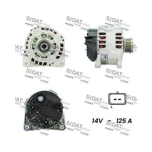 Generator Sidat A12VA0065A2 f&uuml;r Alfa Romeo Fiat Lancia Nissan Opel Renault Volvo