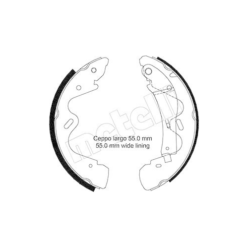 Bremsbackensatz Metelli 53-0291 f&uuml;r Nissan Hinterachse