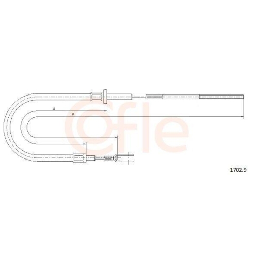 Seilzug Kupplungsbetätigung Cofle 1702.9 für Iveco