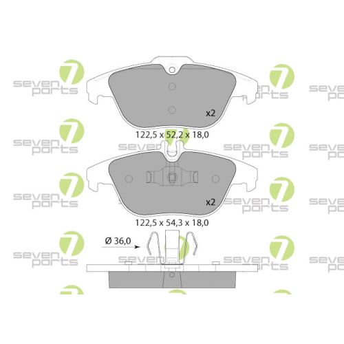 Bremsbelagsatz Scheibenbremse 7 Seven Parts SVP23950 f&uuml;r Mercedes Benz