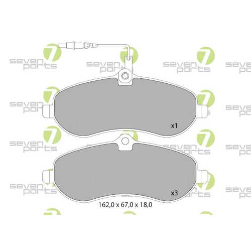 Bremsbelagsatz Scheibenbremse 7 Seven Parts SVP23960 f&uuml;r Citro&euml;n Fiat Lexus Opel