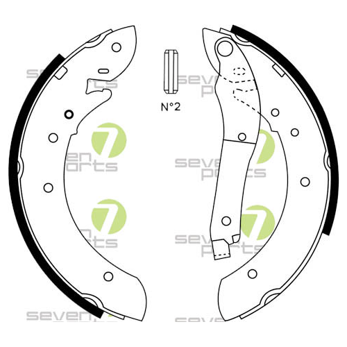 Bremsbackensatz 7 Seven Parts SVG10338 für Hinterachse