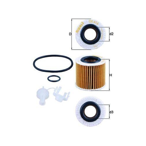 &Ouml;lfilter Mahle OX 416D2 f&uuml;r Daihatsu Subaru Toyota Aston Martin