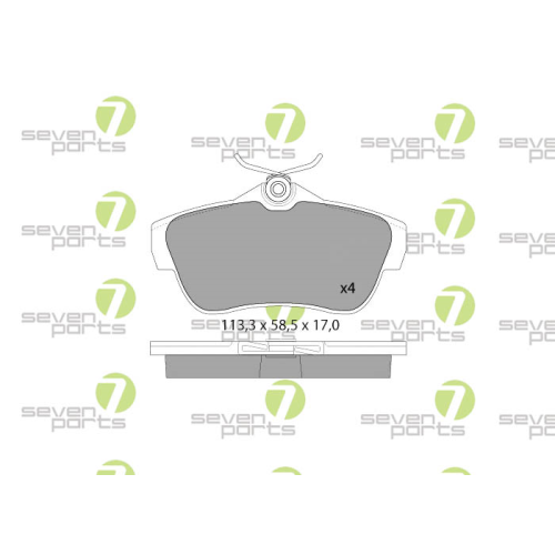 Bremsbelagsatz Scheibenbremse 7 Seven Parts SVP23970 f&uuml;r Citro&euml;n Fiat Lexus Opel