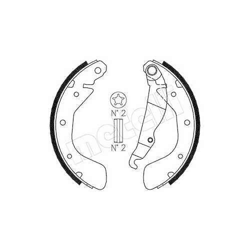 Bremsbackensatz Metelli 53-0309 für Opel Chevrolet Daewoo Hinterachse
