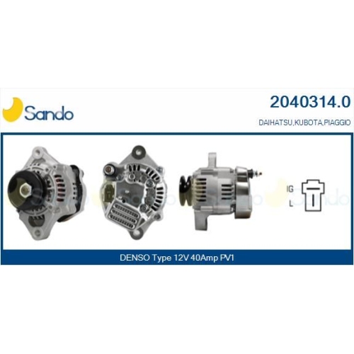 Generator Sando 2040314.0 f&uuml;r Case Ih John Deere Kubota