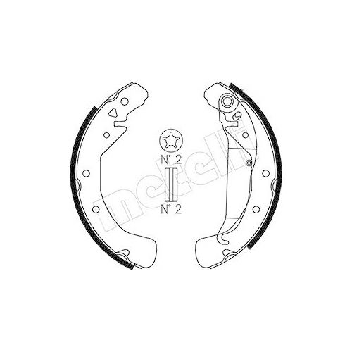 Bremsbackensatz Metelli 53-0311 f&uuml;r Opel Hinterachse