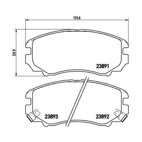 Bremsbelagsatz Scheibenbremse Brembo P30018 Prime Line f&uuml;r Hyundai Kia Changan