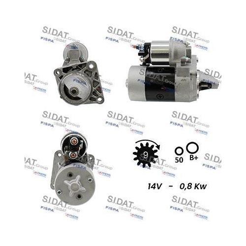 Starter Sidat S12MA0044A2 f&uuml;r Alfa Romeo Fiat Lancia Hitachi