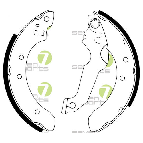 Bremsbackensatz 7 Seven Parts SVG10346 f&uuml;r Hinterachse