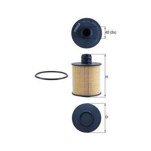 &Ouml;lfilter Mahle OX 779D f&uuml;r Alfa Romeo Chrysler Fiat Gmc Lancia Opel Suzuki Jeep
